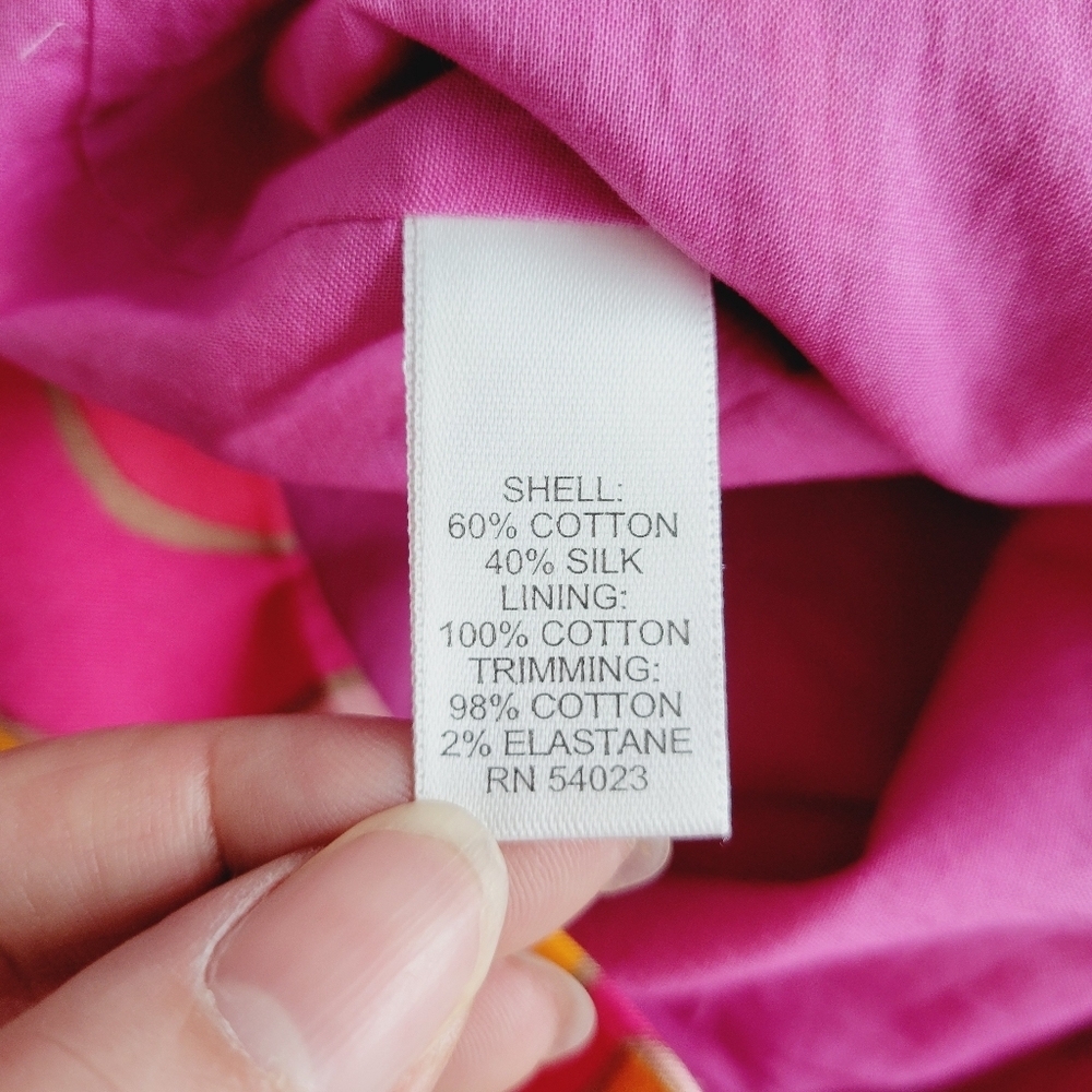 Banana Republic Pink and Yellow Long Sleeve Dress - Picture 7 of 11